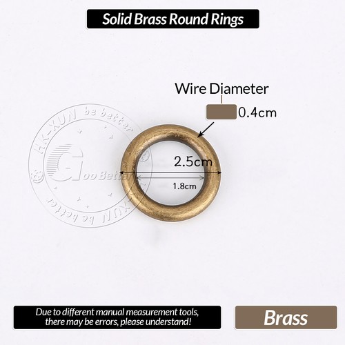 Messing-Rundringe massiv Messingringe O-Ringe 20 25 30 40 50 60 65 80 - 155 mm - Picture 5 of 27