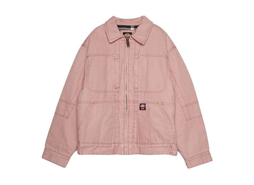 Veste de travail à capuche Supreme Dickies rose poussiéreux