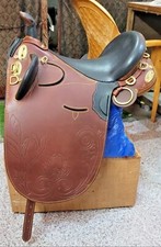  BRAND NEW STOCK SADDLE WITH HORN 17" BROWN COLOUR