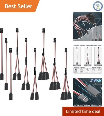 Universal 5.9-Inch JST Male-Female Y Harness Cables for Remote Control Vehicles