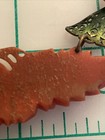 1930s Czech Filigree 7” Art Noveau Orange  Carved Celluloid  Necklace Art Deco — photo 10