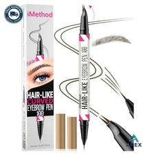 Curved Eyebrow Pen 2-in-1 Dual-Ended Pencil Microblading Waterproof Long
