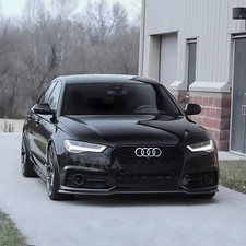 For Audi A6 S6 C6 Gloss Black RS6 Style Honeycomb Front Grill Grille 2012-2015