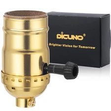 DiCUNO UL Listed 3-Way Lamp Socket Replacement, E26 Standard Threaded Base Light