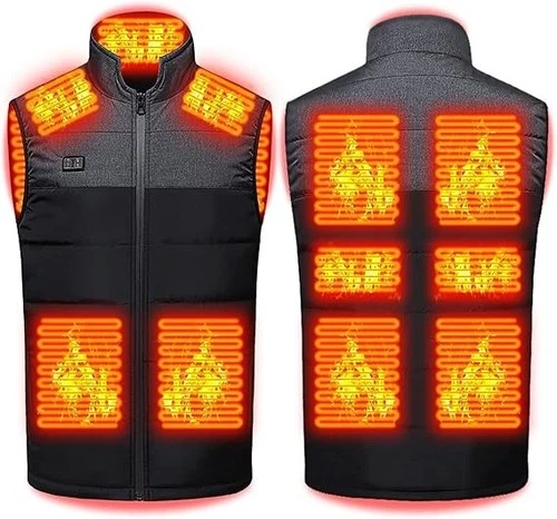 Chaleco calefactable Chaqueta de abrigo de calefacción eléctrica de invierno USB video thumbnail