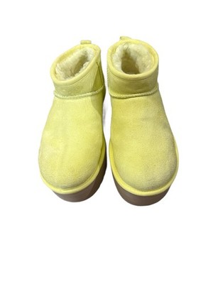 Uggs Womens Ultra mini 2 platform yellow Pearfect ankle boots 