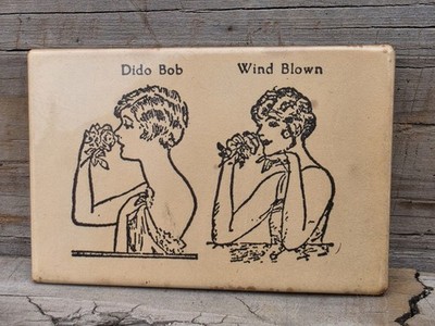 Antique 1920's Risque Naughty Flapper Celluloid Pocket Mirror w Two Women
