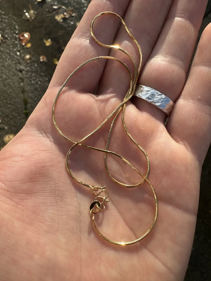 14k Gold Solid Chain Necklace 18 Inch 66.6 Gold - Image 2 of 4