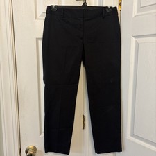 NWT Talbots Women  s Signature Ankle Pant Twill Straight Leg Sz 8 Black