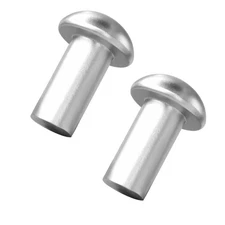 ALLCLEAN 3/16" Diameter X 3/8" Length Solid Aluminum 3/16 x 3/8, Silver 