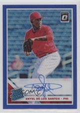 2019 Panini Donruss Optic Blue Prizm 73/75 Enyel de los Santos #RRS-ES Auto 0b3