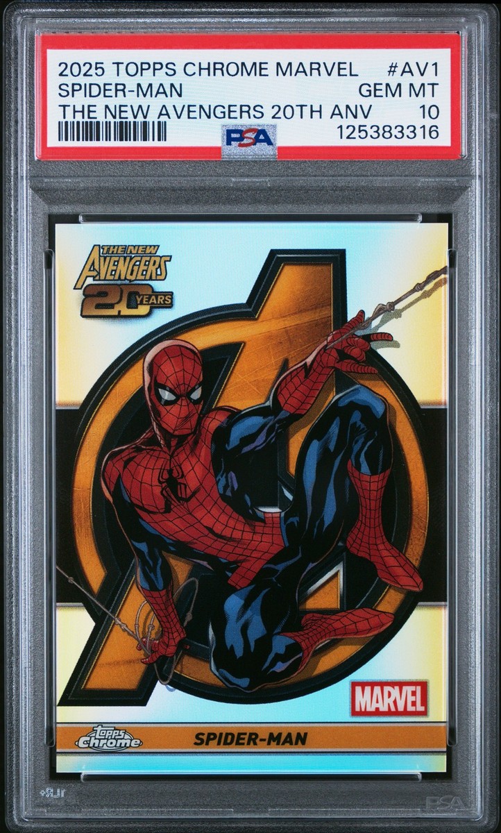 2025 Topps marvel Spider-Man 20枚限定 2025 TOPPS CHROME MARVEL THE NEW AVENGERS 20TH ANNIVERSARY SPIDER