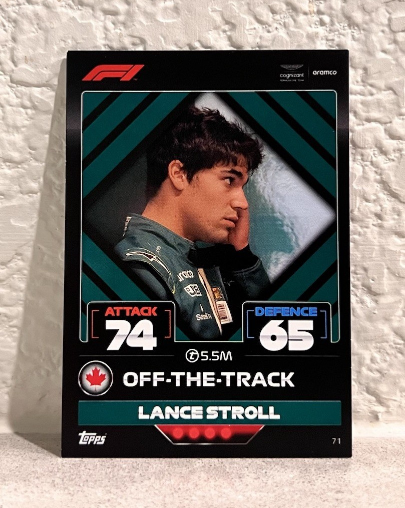 Topps Turbo Attax F1 2022 Off-The-Track Lance Stroll Aston Martin #71