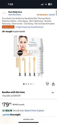 NuDerma Clinical Skin Therapy Wand NEVER USED BEFORE