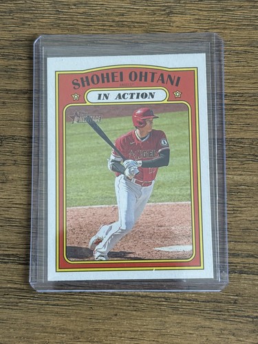 2021 Topps Heritage Shohei Ohtani In Action #246 Los Angeles Angels