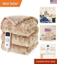 Soft Warm Heated Throw Blanket with 9 Heating Levels - Ideal for Cozy Days