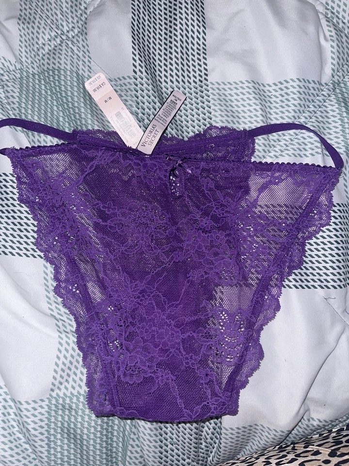Victoria's Secret Purple Sexy Lace CheekyUnderwear Panty Size M - Image 2 of 4