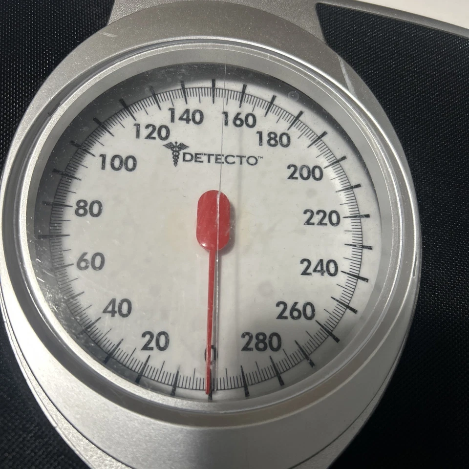 Balança de banheiro analógica Detecto Pro Style (capacidade de 300 lb) mostrador grande fácil leitura - Imagem 4 de 4