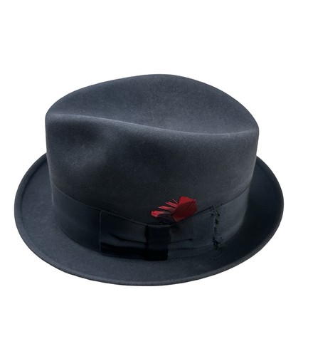 Vintage Cavanagh Hats Black Fedora Cavanagh Edge Gangster Hat 7 1/8