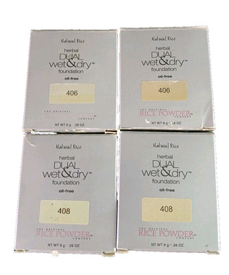 4 Total PALLADIO HERBAL DUAL WET & DRY FOUNDATIONS 406 And 408 NOS