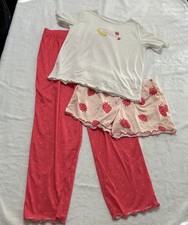 Cat  Jack girls' 3-piece Strawberry pajama set New With Tags Size XL 14 Shorts