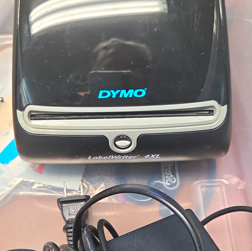 DYMO LabelWriter 4XL Black Label Printer w/ Power Adapter, MPN 4XL