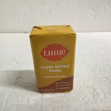 Lume Triple Milled Soap Bar Rich Moisture & Gentle Cleansing 5oz Toasted Coconut