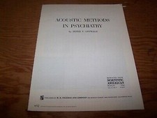1965 Scientific American offprint: Acoustic Methods in Psychiatry, Ostwald