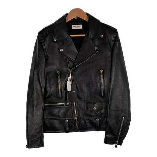 SAINT LAURENT (YSL) SAINT LAURENT PARIS GIACCA MOTO CLASSICA DOPPIO PILOTA NERO 484284