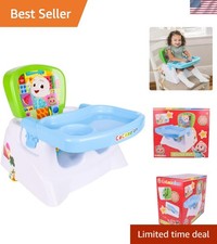 CoComelon Blue Booster Seat with Cup Holder - Perfect for Snacktime  Play