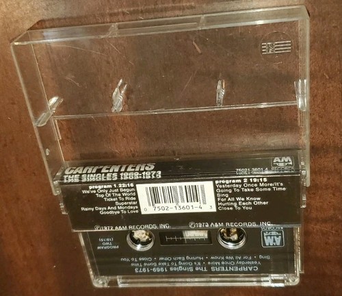 Singles 1969-1973 - The Carpenters (Cassette, 1973, A&M Records) Greatest Hits - Picture 2 of 6