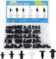 100pcs Universal Car Fasteners Trim Clips Bumper Body Panel Retainers Push Pins