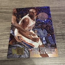 Fleer 1995-96 Metal Jerry Stackhouse Rookie #179 Philadelphia 76ers Card. rookie card picture