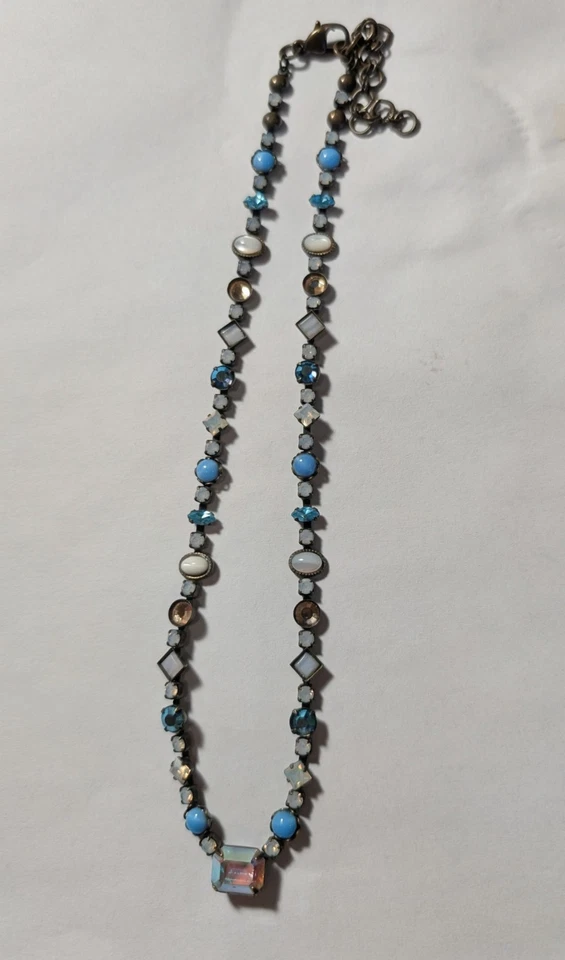 Sorrelli Necklace Multicolored Crystals Stones Large Center Crystal Statement q1 - Image 4 of 4