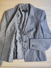 Women Escada Jacket Grey Cotton 36