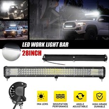 28in LED Work Light Bar Flood Spot Lights Driving Lamp Offroad Car Truck ATV SUV
