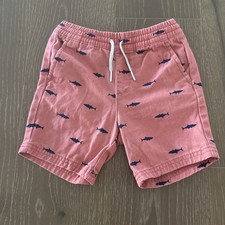 Boys Old Navy Drawstring Shark Shorts Salmon Size 3T