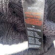 Evans Curve Black & White Geometric Diagonal Stripe Knitted Jumper - Size 18