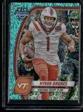 2024 Bowman University Chrome Kyron Drones Aqua Mini-Diamond Refractor #/275