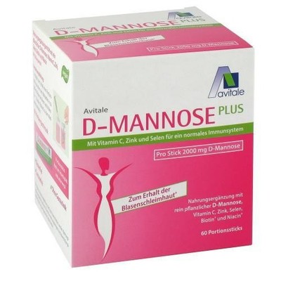 2x D-MANNOSE PLUS 2000 mg Sticks m.Vit.u.Mineralstof. 60X2.47 G