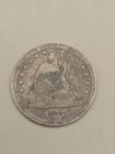 1877-CC Seated Liberty Silver Quarter 25c