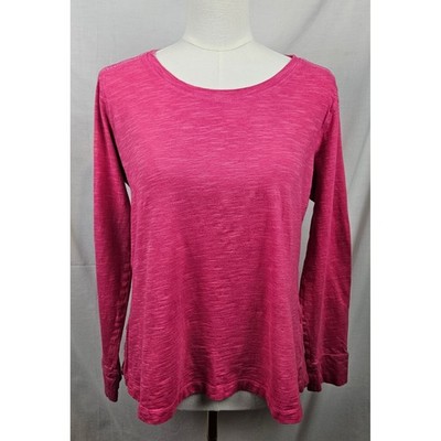 Columbia Pink Heathered Long Sleeve Top Women's L Casual Comfort Athleisure