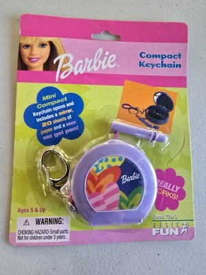 Barbie Compact Keychain VTG 2000 Basic Fun Mini Travel Stocking NEW 