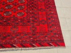 Rare Hand Knotted Vintage Afghan Turkmen Moori Wool Area Rug 9 x 7 Ft — photo 9