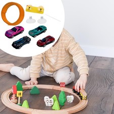 Rampe De  Flexible Avec 4 Mini Voitures Moulées Sous Pression Et Support