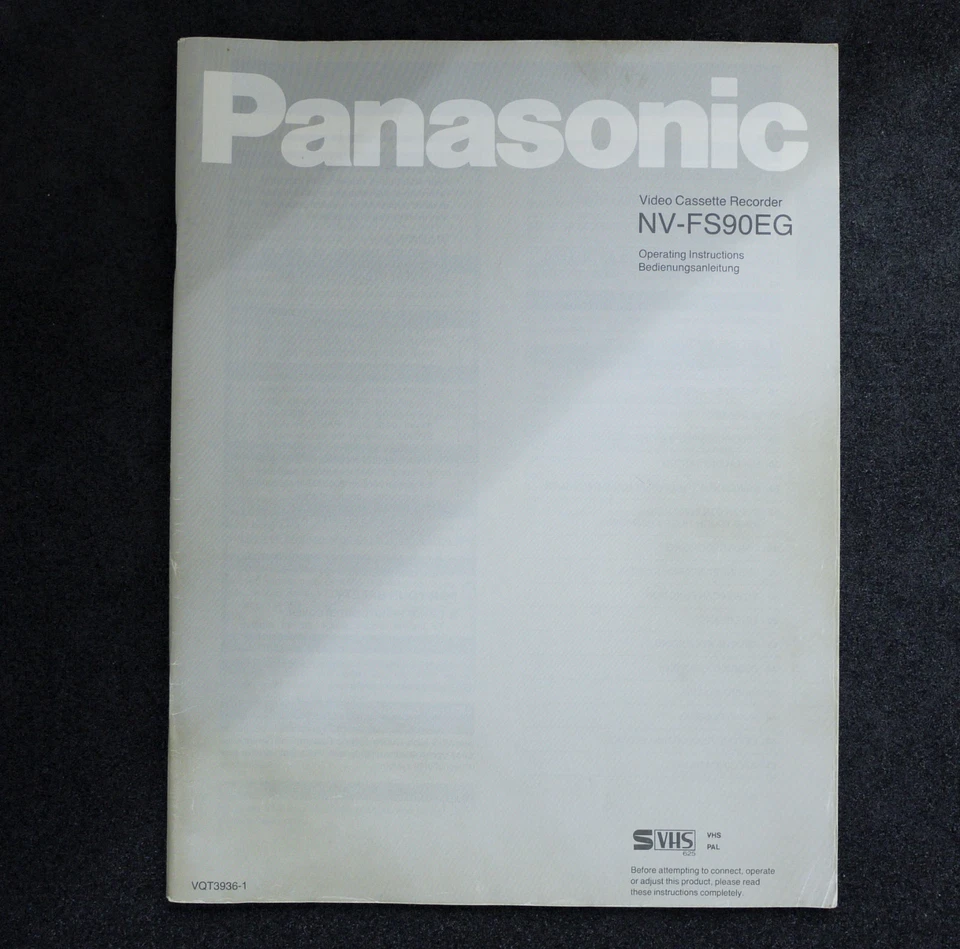 Original Panasonic NV-FS90EG VHS Video Recorder Bedienungsanleitung/Handbook - Bild 1 von 1