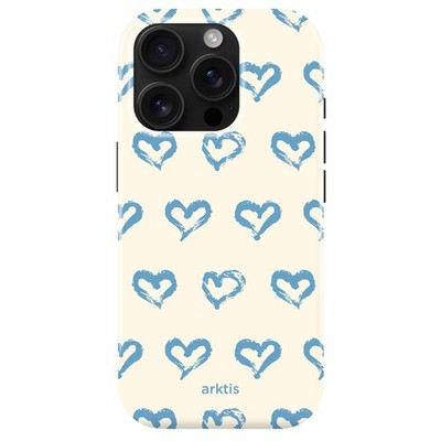 arktis Case Schutzhülle für iPhone 14 Pro Max - Blue Hearts