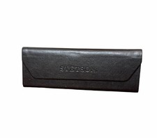 Stetson Brown Eyeglass Sunglass CASE ONLY Faux Leather Magnetic Foldable Travel