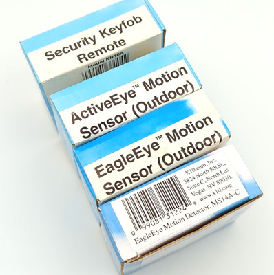 X10 Motion Sensor Lot 2x EagleEye MS14A, 1x ActiveEye MS16A, KR10A Keyfob Remote
