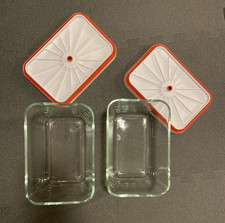 2x Zwilling Vakuum Box L rot, Fresh & Save, Borosilikat-Glas ideal für Meal Prep